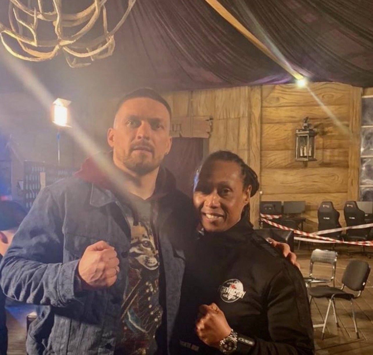 Sean Krool with Alexander Usyk